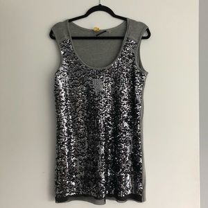 Elie Tahari sequin party mini dress small petite